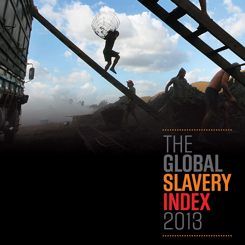 The Global Slavery Index ranks 162 countries by three factors: estimated prevalence by population, child marriage, and human trafficking in and out of a country. The measure is heavily weighted to reflect the first factor, prevalence.