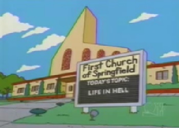 The Church Of Springfield Marquee Gags