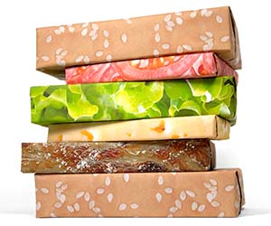Cheeseburger wrapping paper