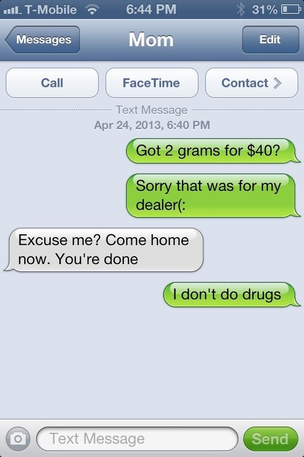 Texting Parents Pretending To Be a Drug Dealer