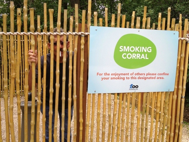 Smoking - Smoking Corral For the enjoyment of others please confine your smoking to this designated area. Zoo