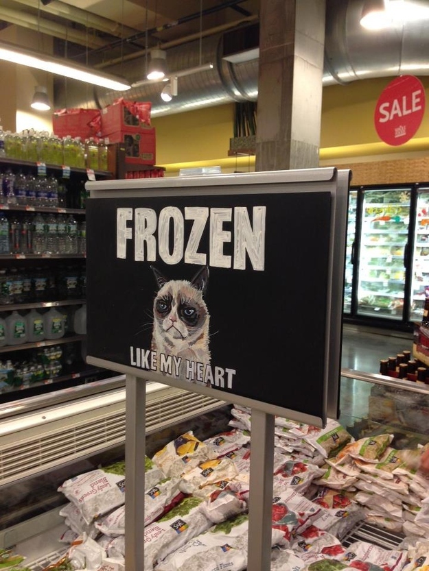 funny grocery store - Sale Frozen My Heart