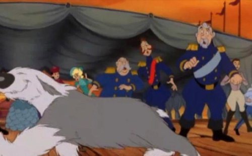 The Little Mermaid - The King and Grand Duke from Cinderella are seen at the wedding.
