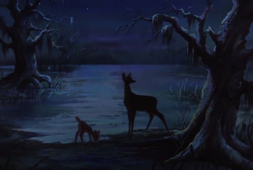 The Rescuers - Bambi and his mother during the Someones Waiting For You scene
