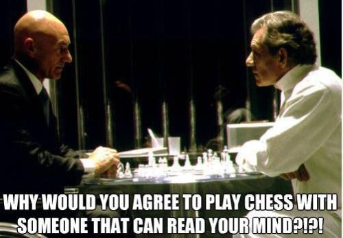 xmen charles and erik - Why Would You Agree To Play Chess With Someone That Can Read Your Mind?!?!