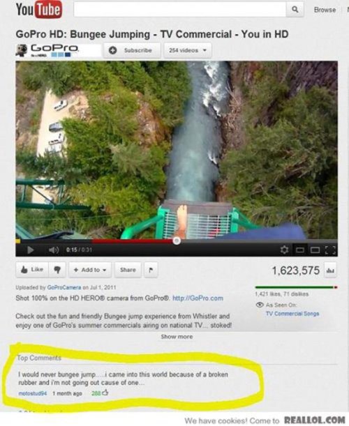 youtube comment water resources - You Tube Browse GoPro Hd Bungee Jumping Tv Commercial You in Hd GoPro Subscribe 254 videos 7 Add to 1.623,575 Uploaded by GoProCamera on J1.2011 Shot 100% on the Hd Hero camera from GoPro. 1.421 . d es As Seen On Tv Comme