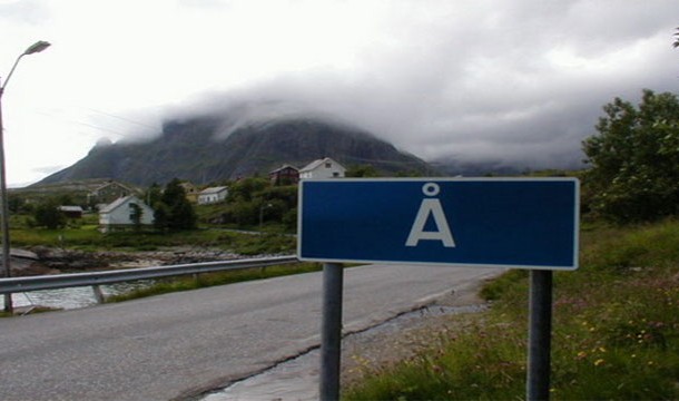 The shortest named town is called , found in both Sweden and Norwar