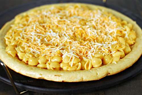 Shells and Cheese Pizza.