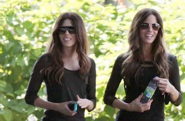 Kate Beckinsale and stunt woman. Anyone know which set this was for? Let us know!