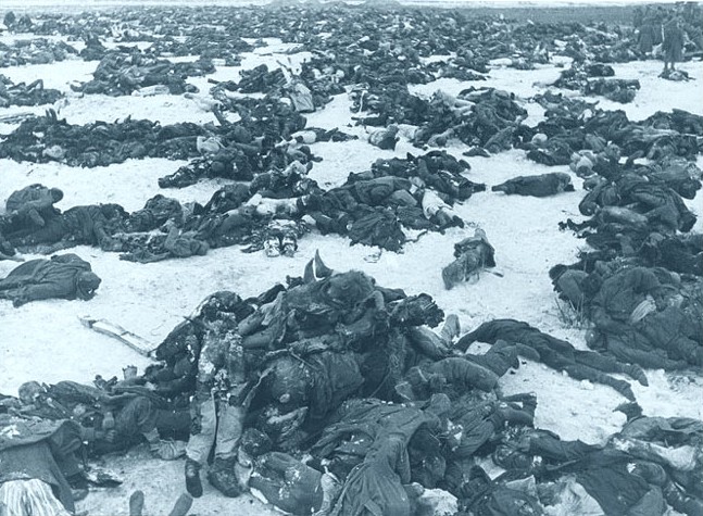 Dead German soldiers after the Battle of Stalingrad. 1943