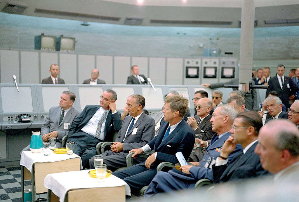 JFK and LBJ during the Cuban Missle Crisis, 1962