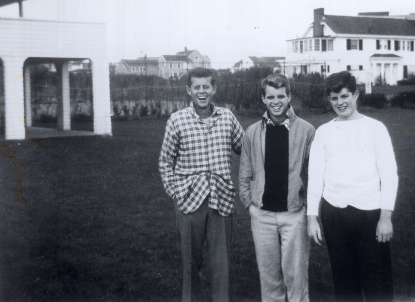 The Kennedy trio in the mid 30s as teenagers John, Bobby and Teddy