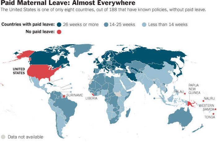 Paid Maternal Leave Around the World