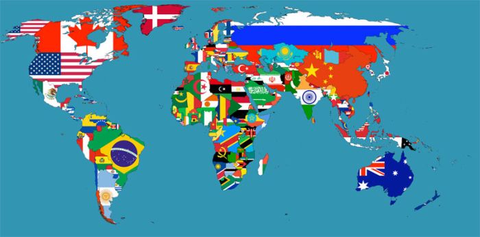 Flag Map of the World