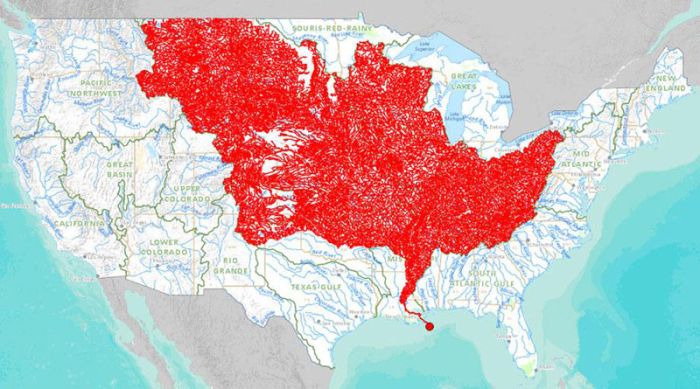 The 7000 Rivers that Feed into the Mississippi River