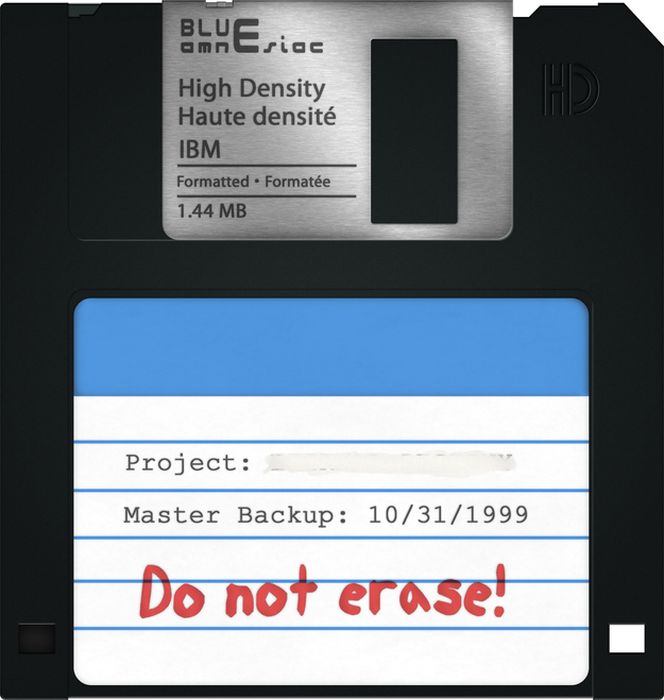 Saving all your files on a floppy disk
