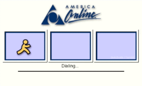 Waiting for dial-up to connect to the internet