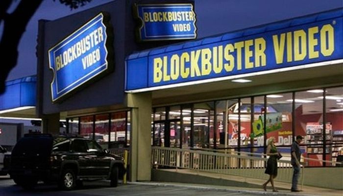 Renting movies at Blockbuster