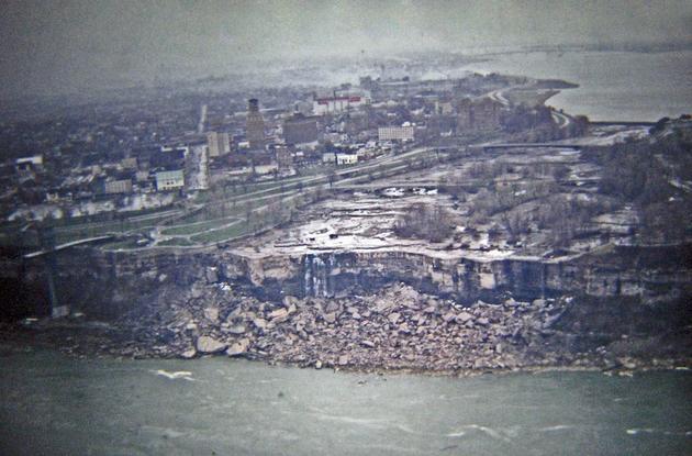Niagara river was diverted from Niagara Falls for the first time in 12,000 years to perform maintenance, 1969.