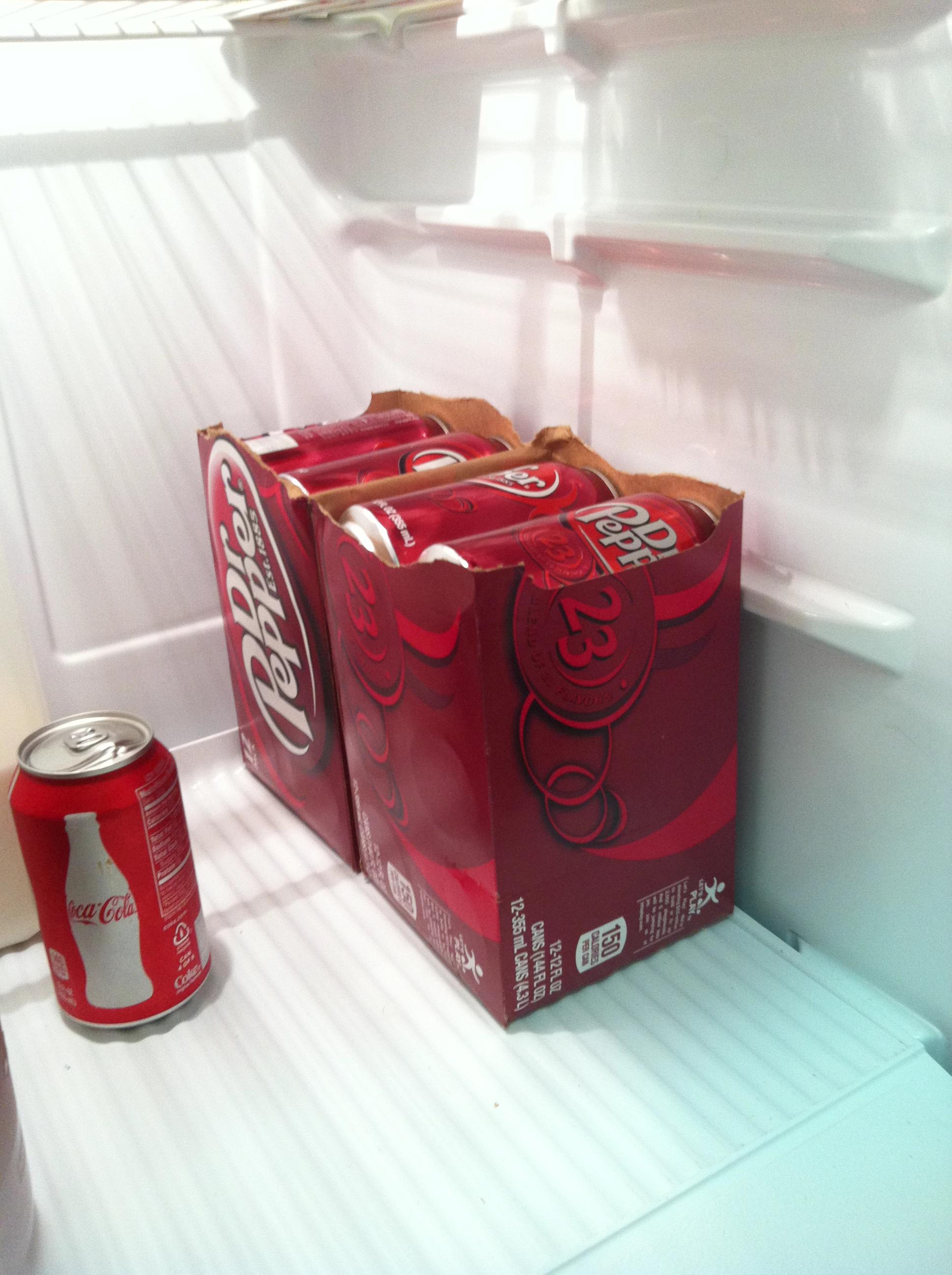 If Your Soda Doesnt Fit in the Fridge, Tear the Box in Half
