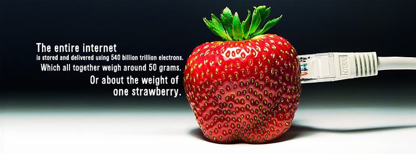 unbelievable facts about universe - Stowa The entire internet is stored and delivered using 540 billion trillion electrons. Which all together weigh around 50 grams. Or about the weight of one strawberry. Olsun 000 000 000 Os