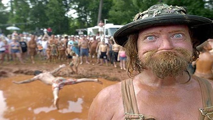 The Summer Redneck Games-With everything from mud pit belly flopping to toilet seat throwing the summer redneck games are possibly the greatest celebration of hillbilliness in the world.