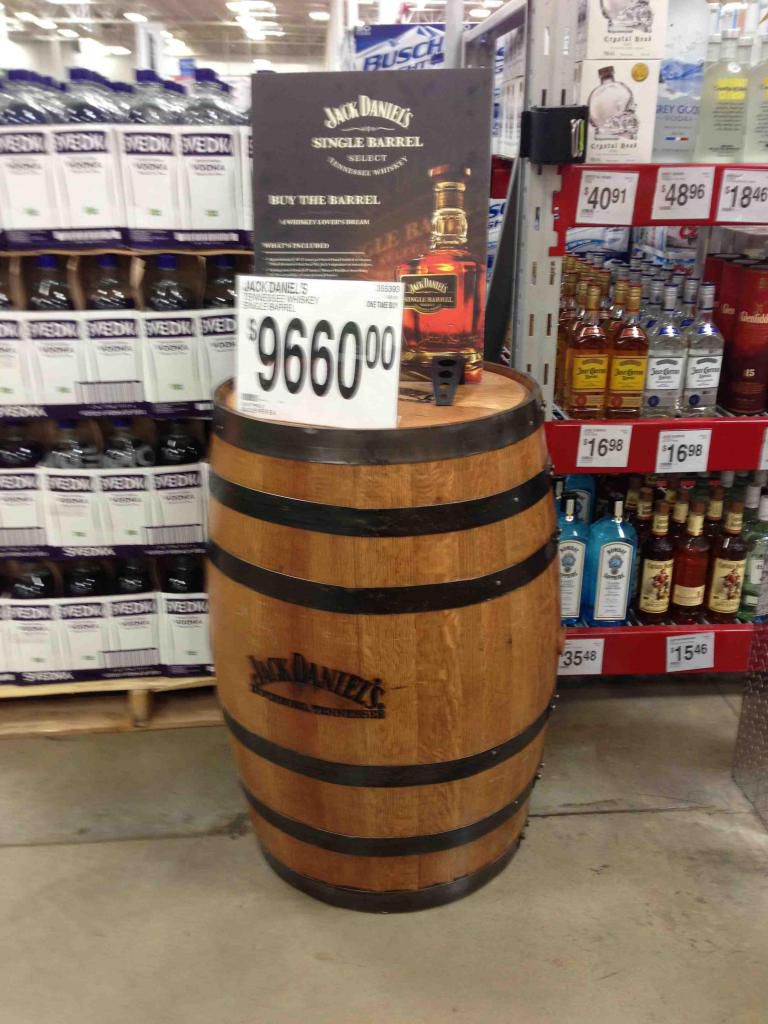 A local Sams Club somewhere is selling a barrel of Jack Daniels.
