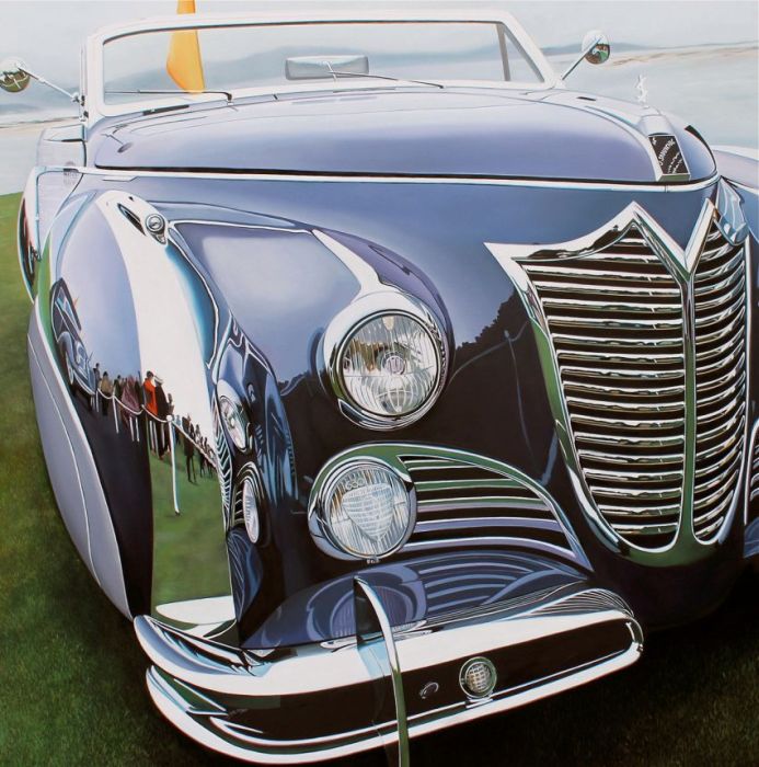 Hyper Realistic Vintage Car Paintings