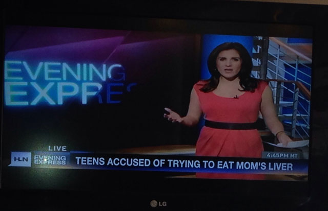 television program - Evening Expres Live Hn Vening Teens Accused Of Trying To Eat Mom'S Liver Pm Mt