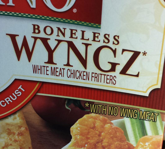 snack - Boneless Wyngz White Meat Chicken Fritters Crust With No Wing Meat