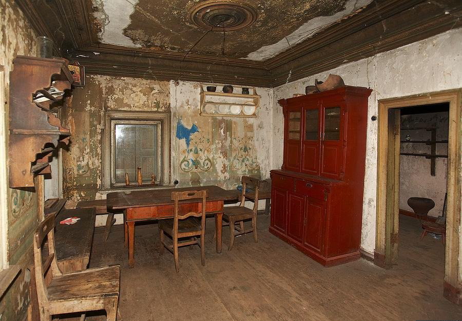 Inside one of many abandoned houses, scattered across the wide landscape of Russia. Located deep in the forest and so remote from any cities it has been left undisturbed for over 200 years