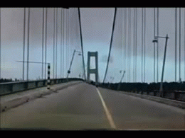 Driving across a bridge and thinking it will spontaneously crumble beneath you.