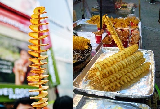 These are Tornado Fries, a Korean street food.
