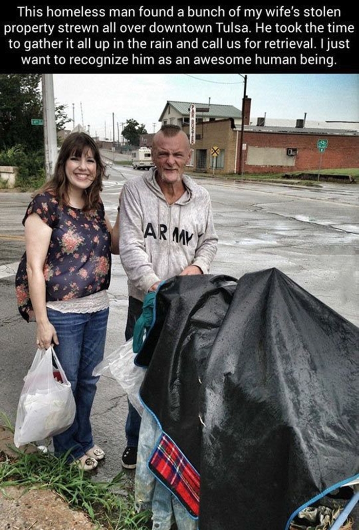 dr hollie black tulsa - This homeless man found a bunch of my wife's stolen property strewn all over downtown Tulsa, He took the time to gather it all up in the rain and call us for retrieval. I just want to recognize him as an awesome human being.