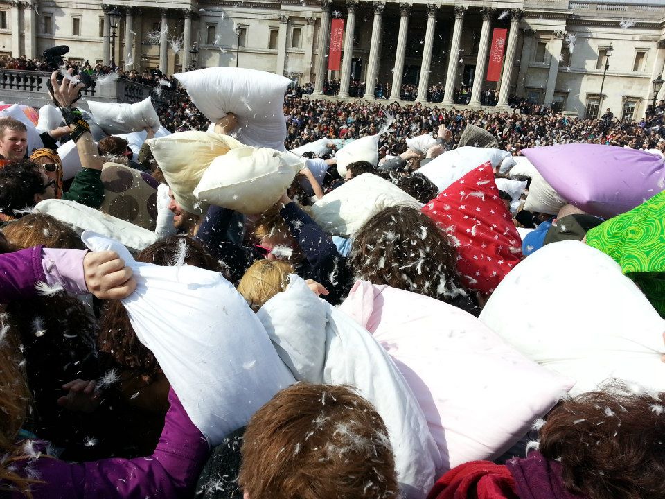 National Pillow Fight Day in Britain