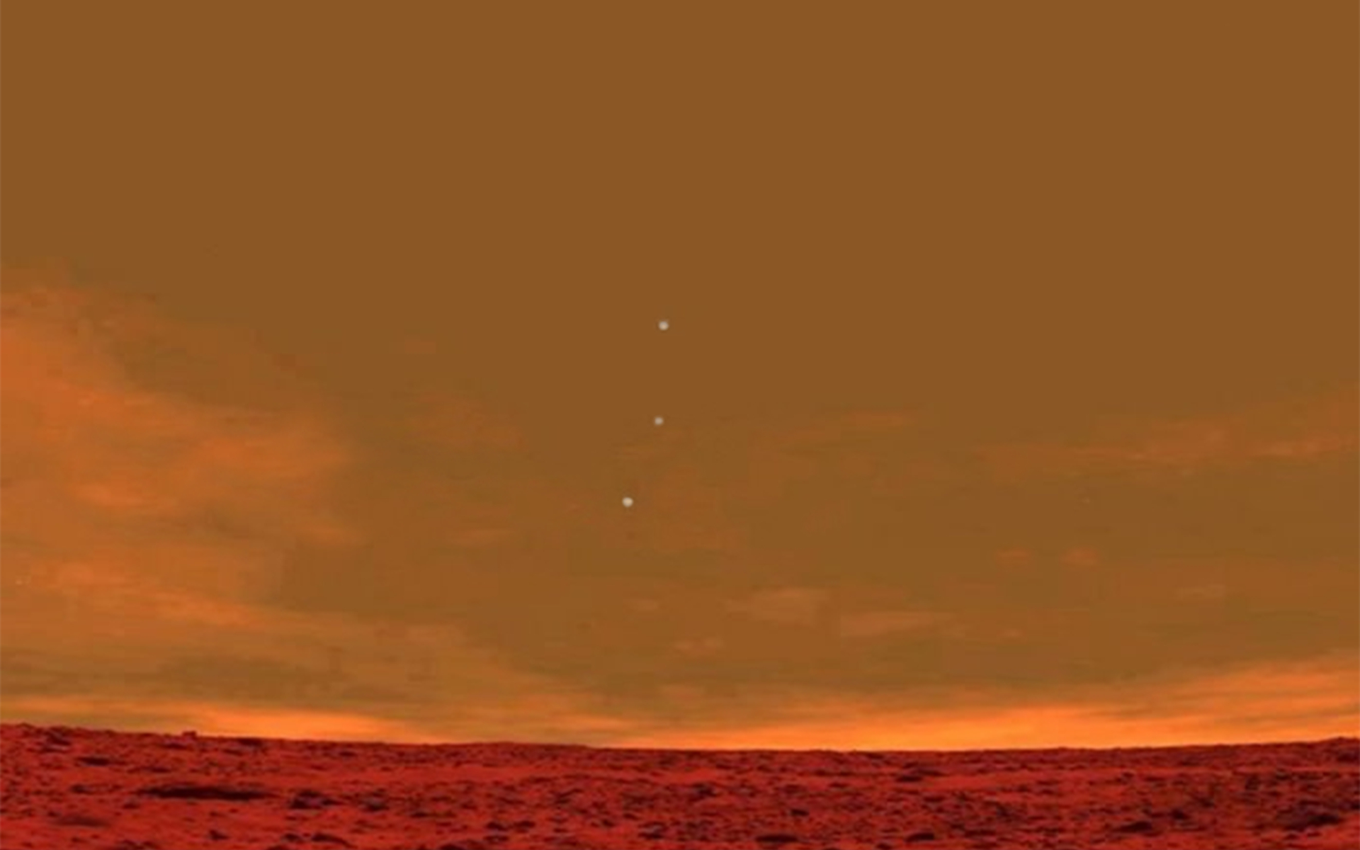 Earth, Mercury, and Venus from Mars-As cool as it would be this photo was generated from a piece of planetarium software.