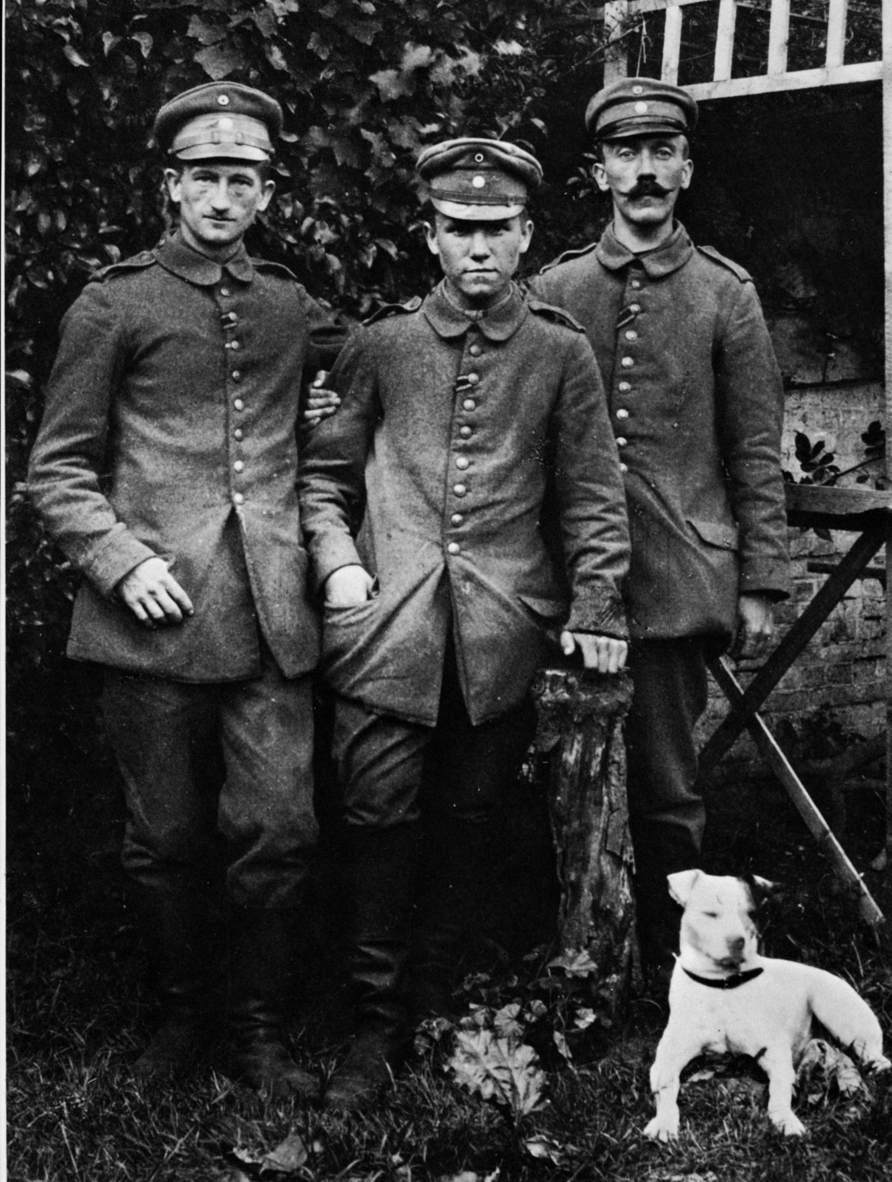 Hitler, on the right, during his military service some time between 1916 - 1919