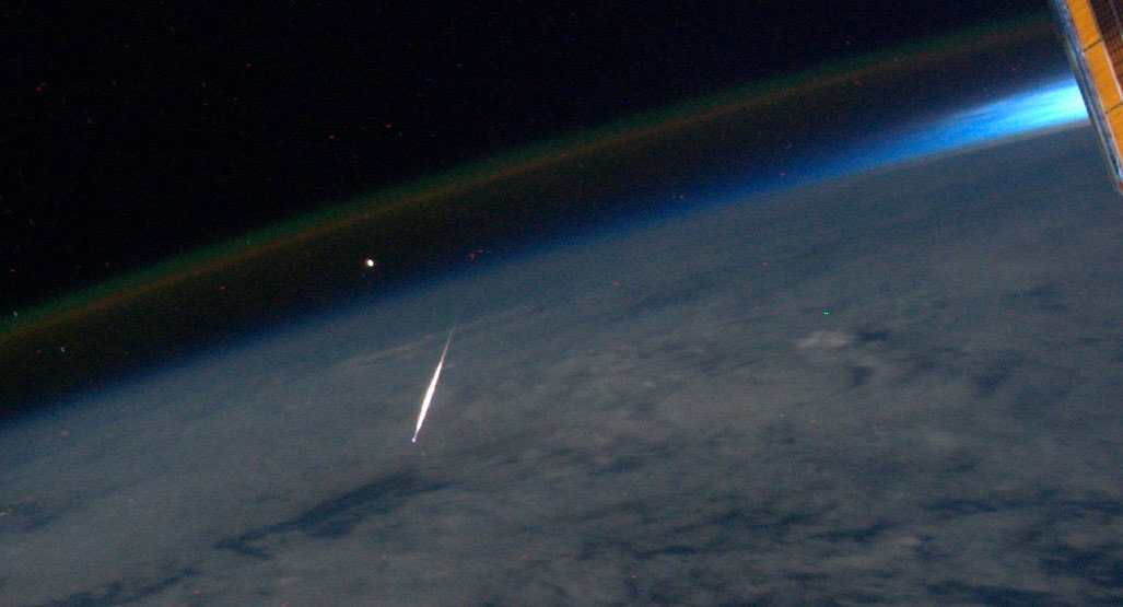 What a falling star looks like from space