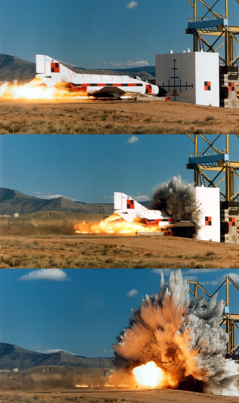 Crash test of an F-4 Phantom