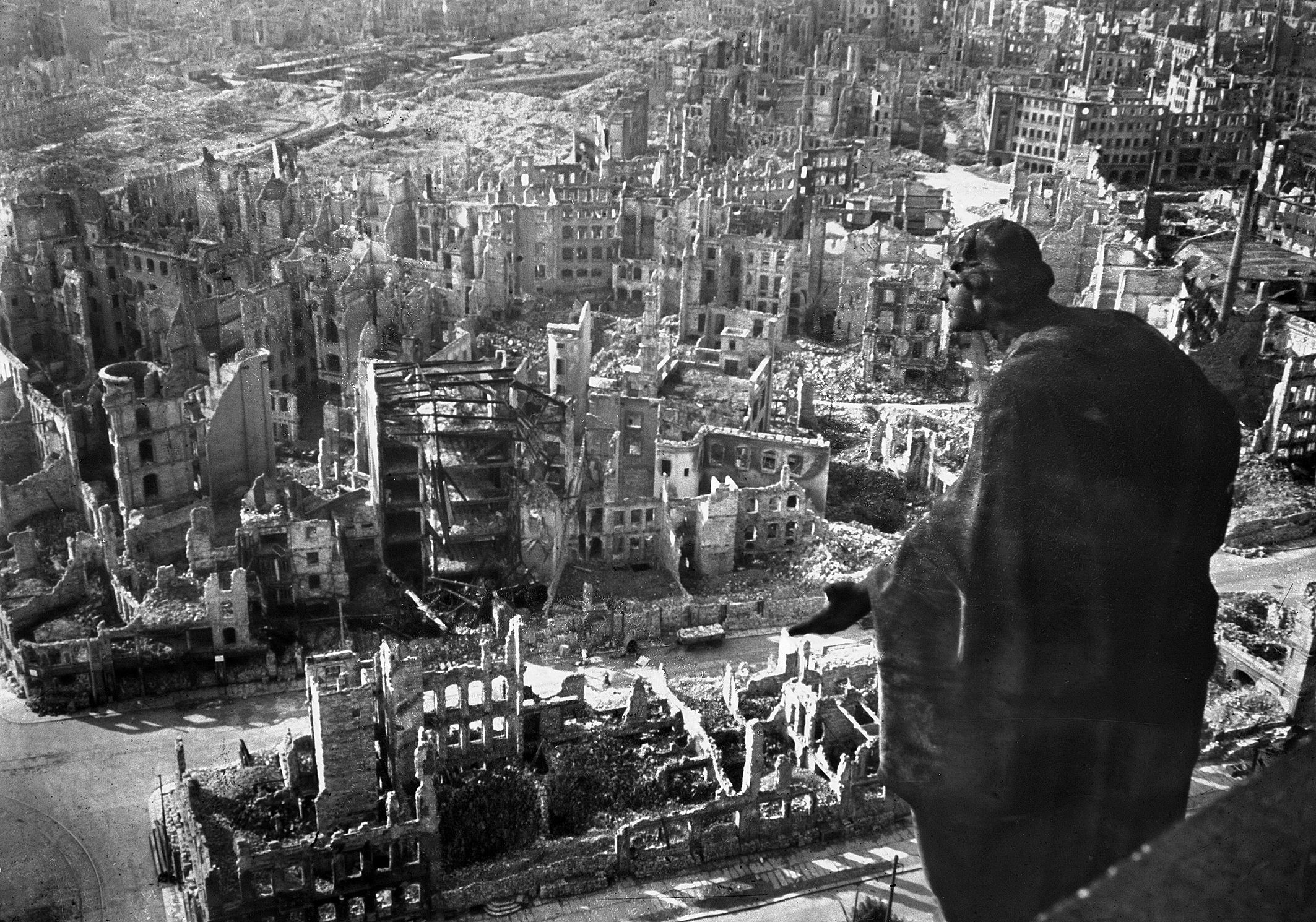 Dresden, Germany, after allied bombings on 15 February 1945