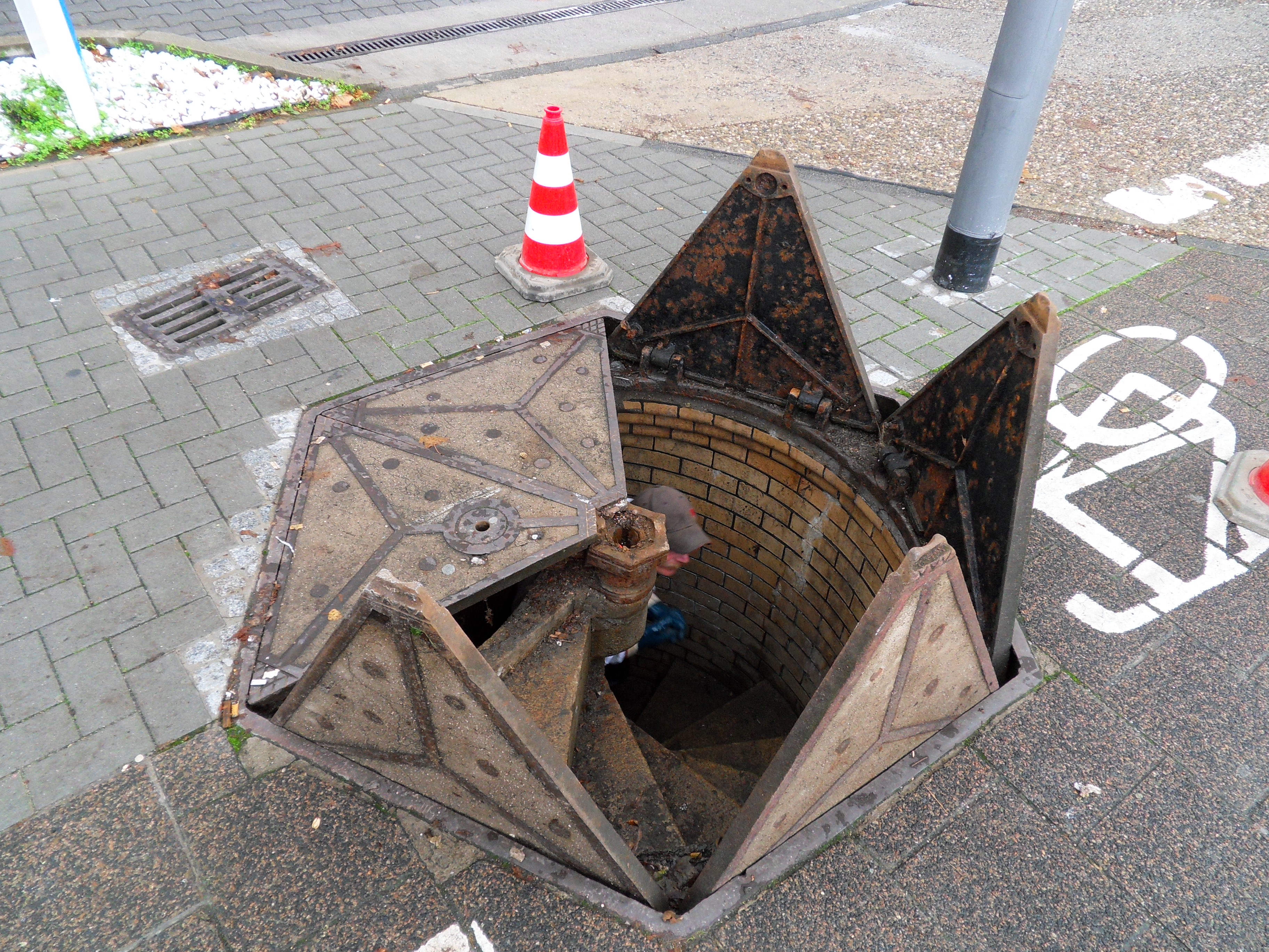 Cool man hole cover in Wiesbaden, Germany