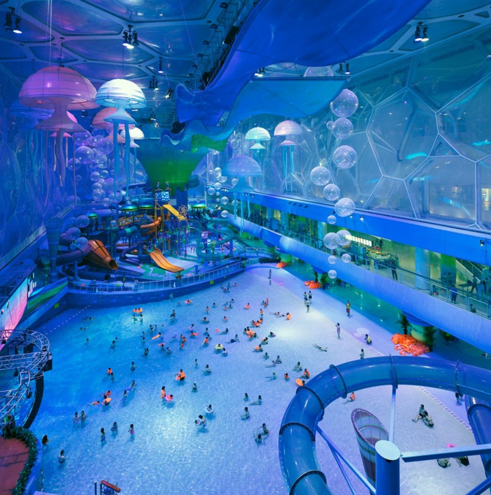 China's Olympic Stadium turned into an indoor water park!