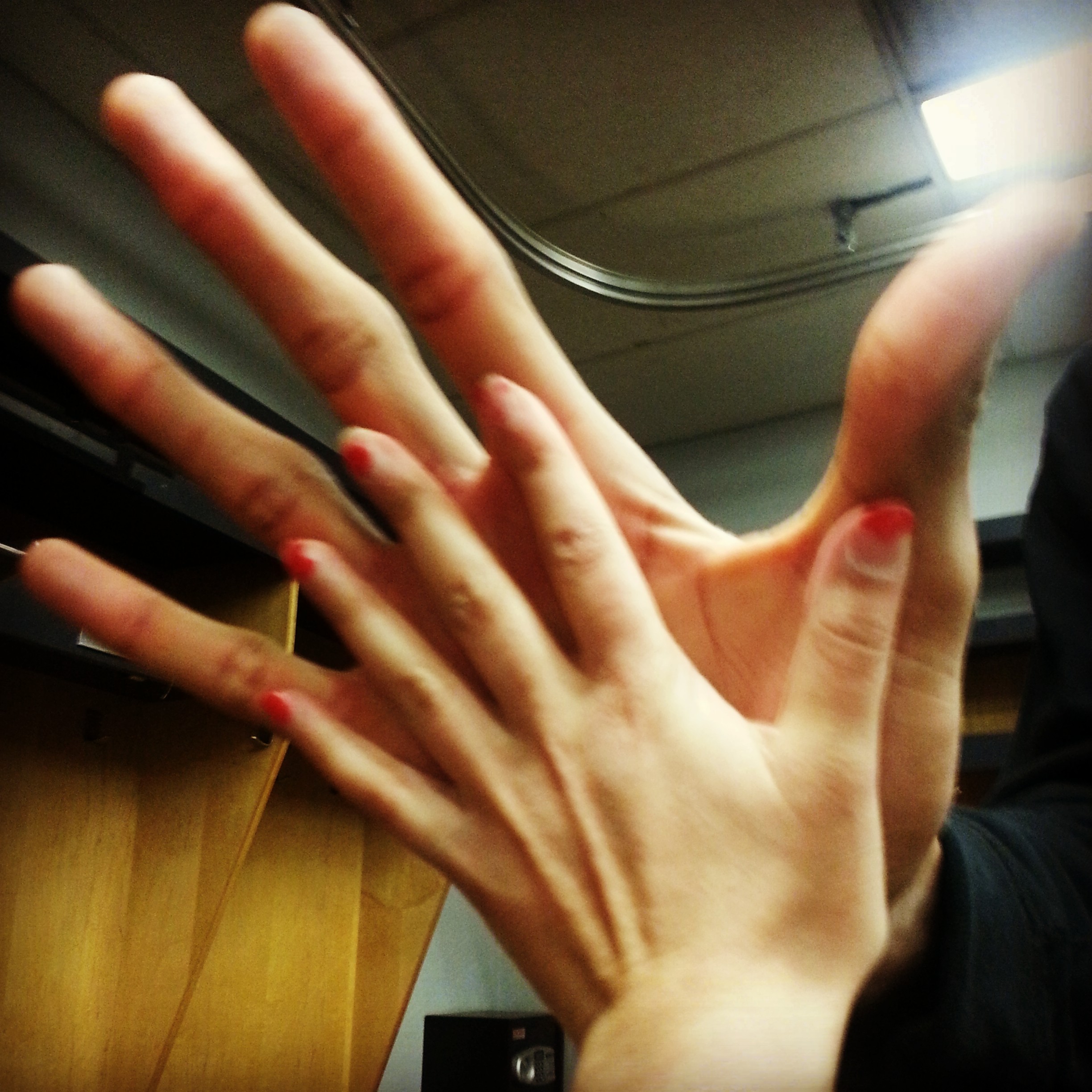 Tiny reporter comparing hands with NBA Player, Giannis Antekounmpo