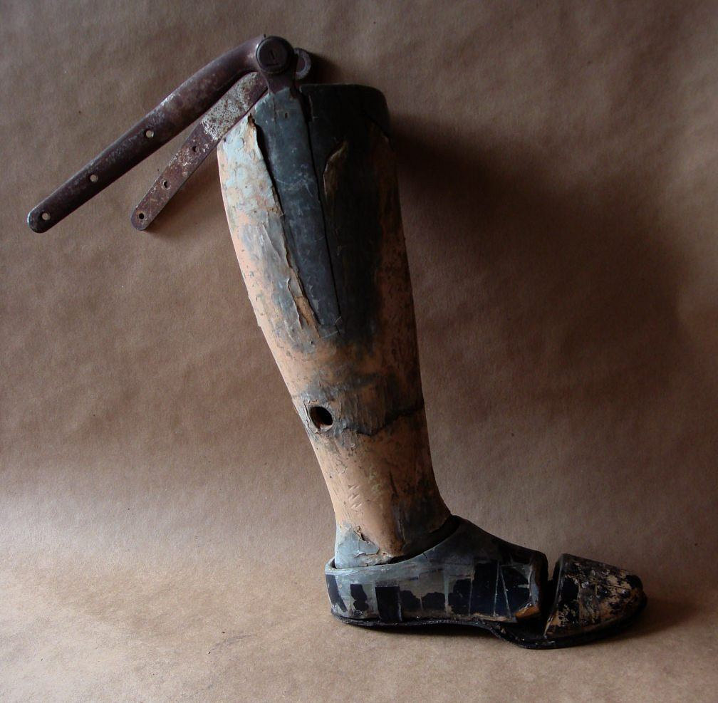 Antique prosthetic leg