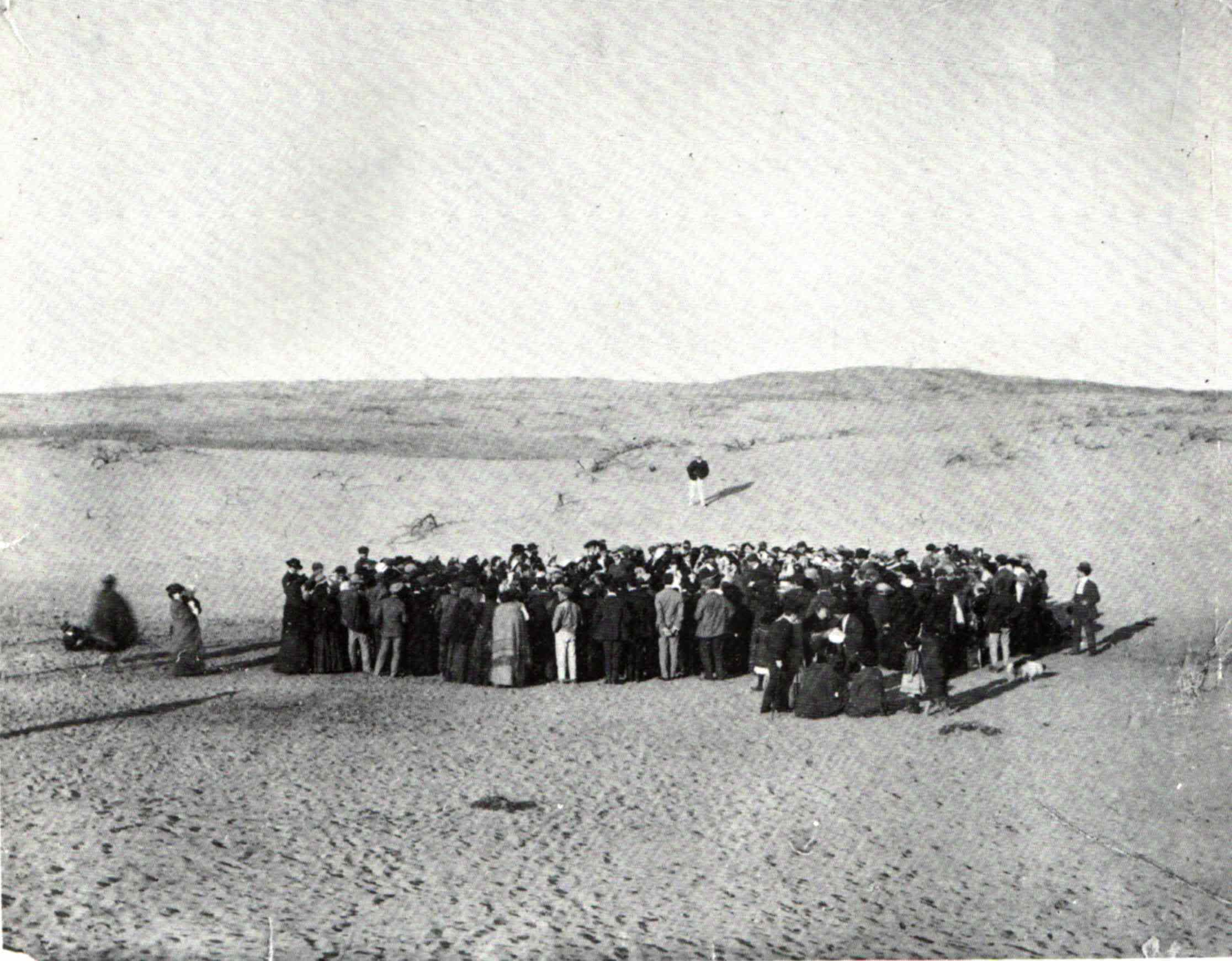 April 11th, 1909-About 100 people participate in a lottery to equally divide a 12-acre plot of sand dunes they've purchased, that would later become the city of Tel Aviv, Israel