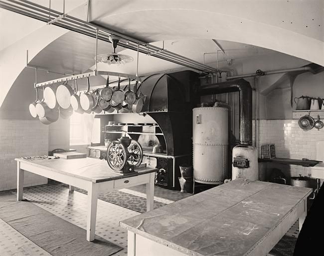 The White House kitchen, circa 1909