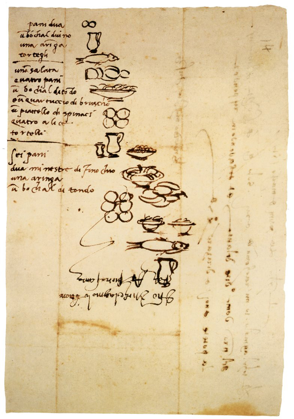 Michelangelo illustrated his grocery lists so that his illiterate servants would know what to buy him