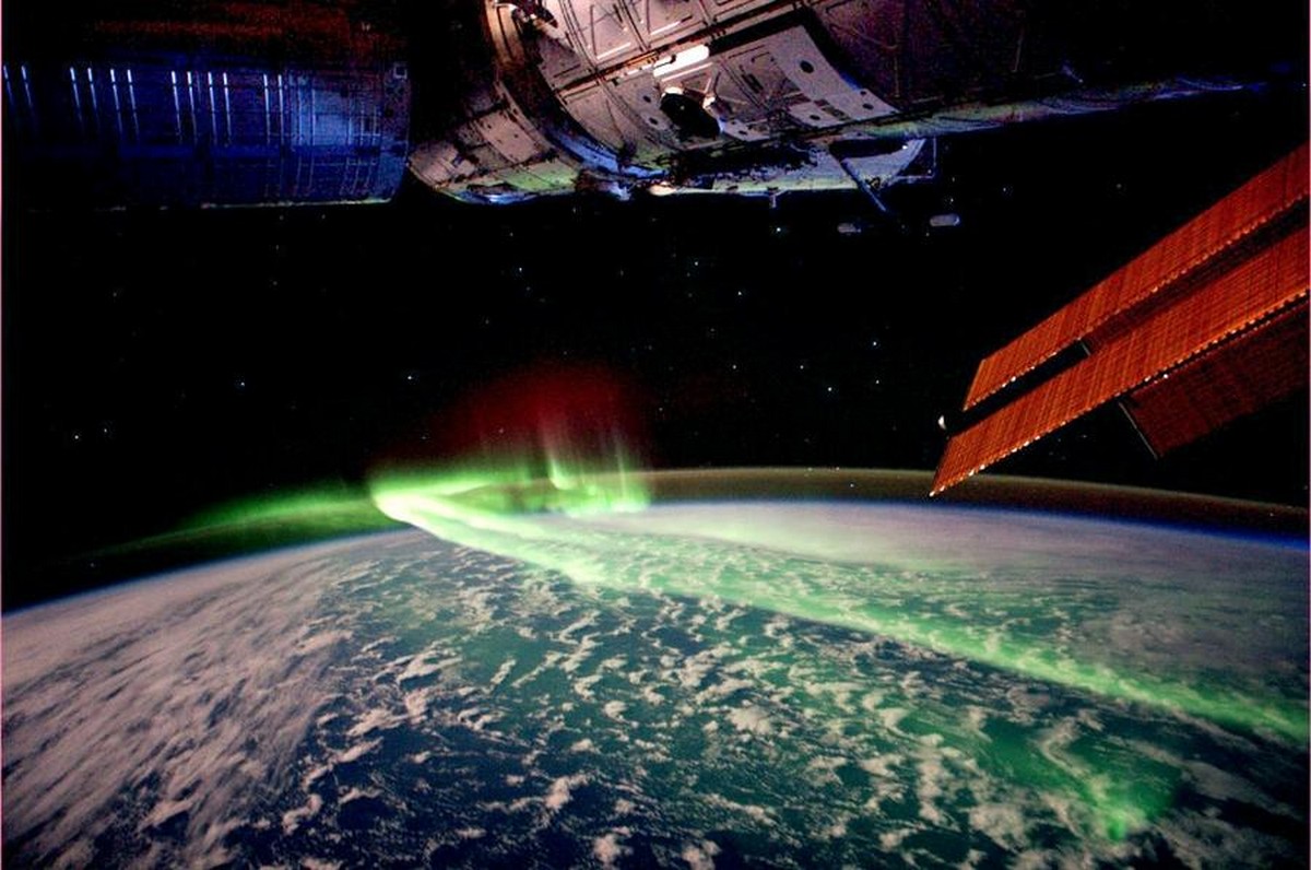 The northern lights from space