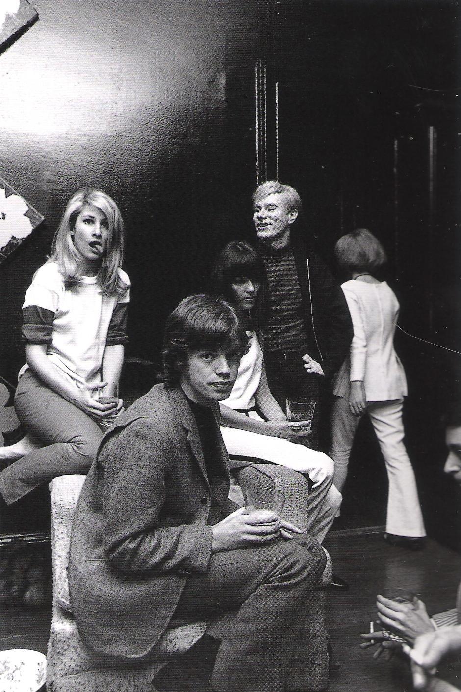 Mick Jagger, Andy Warhol, and Jane Holzer, 1965