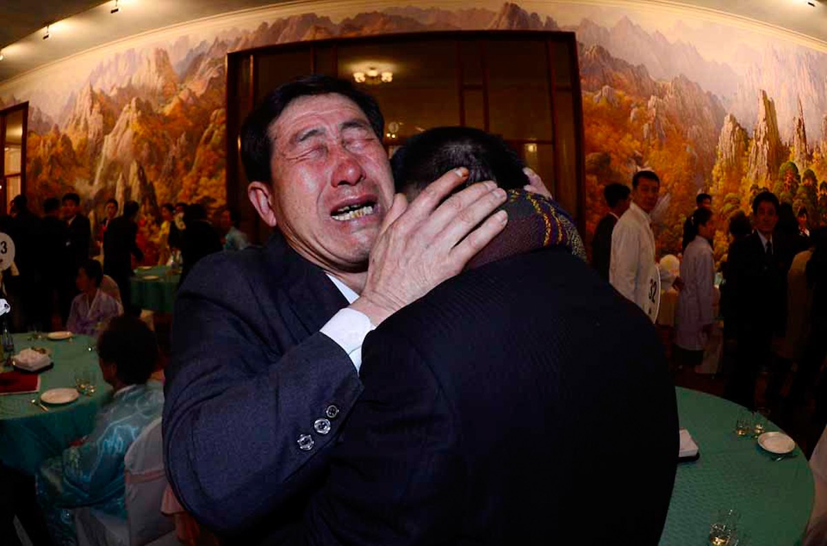 North korean and South Korean family reunited after decades
